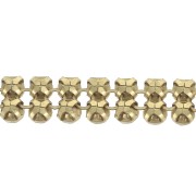 Swarovski Crystal Mesh 40001 2 rows 5.3 mm Crystal AB - Gold x5cm