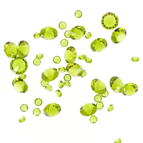 Resin-bonded loose crystal stones - Joblot Swarovski - 1 to 6 mm - Olivine x10g