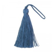 Tassel in silk imitation 70 mm Cobalt x1|raw }}