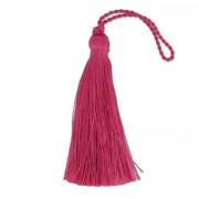 Tassel in silk imitation 70 mm Fuchsia x1|raw }}