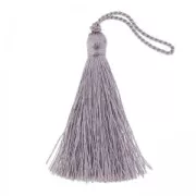 Tassel in silk imitation 70 mm Lilas x1