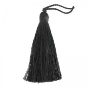 Tassel in silk imitation 70 mm Blackx1