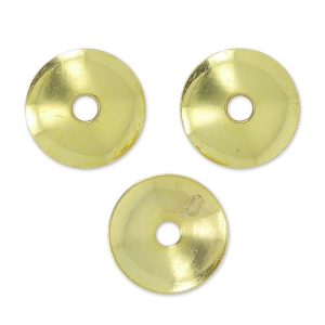 bead cap smooth 5mm fine Gold plated x10