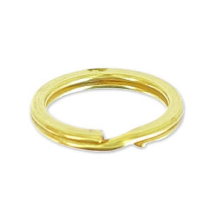 Round shape keyring 15mm fine Gold plated x1