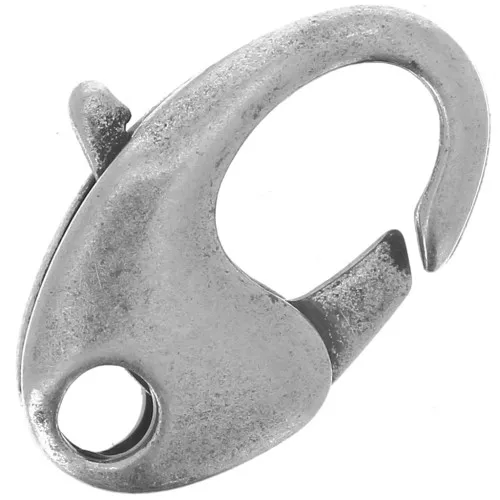 silver tone old lobster claw clasp 10.5mm x1