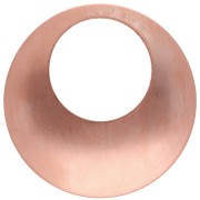 Round curved pendant 68 mm in copper x1|raw }}