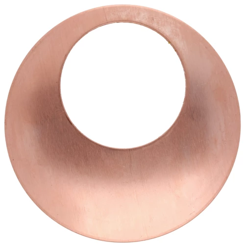 Round curved pendant 68 mm in copper x1