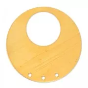 Flat round pendant 3 holes 42 mm in copper x1