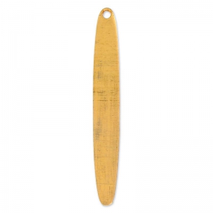 Oval pendant 45x6 mm in copper x1