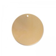 Round pendant curved 29 mm in copper x1|raw }}