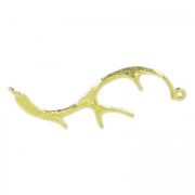 Antler spacer 2 rings 35 mm golden tone x1|raw }}