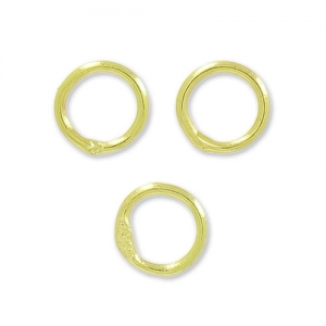 Closed Jumprings 5x0,7mm fine gold plated x25