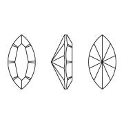 Navette Swarovski 4228 10x5 mm Light Rose Ignite x1