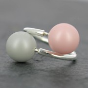 925 Sterling Silver flexible ring double size 54 for half-drilled x1