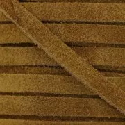 Leather band suede imitation 5 mm Marron x50cm