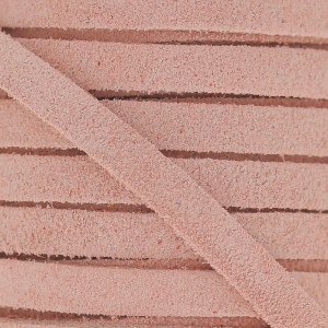 Leather band suede imitation 5 mm Light Rose x50cm