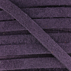 Leather band suede imitation 5 mm Violet x50cm