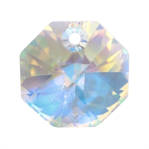 Octagon Swarovski 6401 8 mm one hole Crystal AB x1
