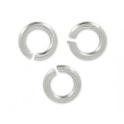 Jumprings open 3.3x0.6mm fine silver plating satin x10