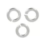 Jumprings open 3.3x0.6mm fine silver plating satin x10