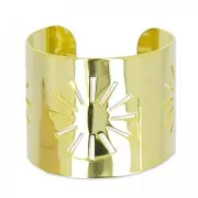 bangle manchette hollow sun 50 mm fine Gold plated x1