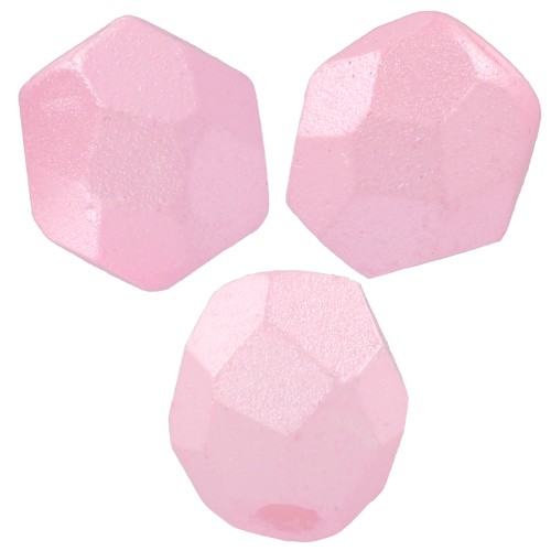 Alabaster Pastel Rose 4 mm facets x50