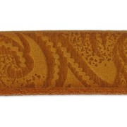 Leather band paisley pattern  15 mm Camel x50cm|raw }}
