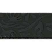 Leather band flower pattern  15 mm black x50cm|raw }}
