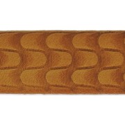 Leather band scale pattern 15 mm Camel x50cm
