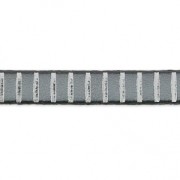 Leather lace striped 5 mm Grey/silver tone x50cm|raw }}