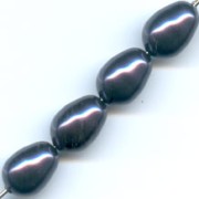 Swarovski 5821 Pears 11x8mm Dark Purple Pearl x5