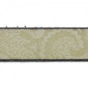 Leather lace paisley pattern 10 mm Greige x50cm