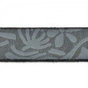 Leather lace flower pattern 10 mm Grey x50cm|raw }}