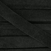 Leather band suede imitation 10 mm Noir x50cm