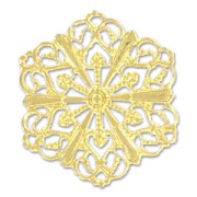 Filigree hexagon finding 2,7x2,7 cm fine Gold plated x1|raw }}