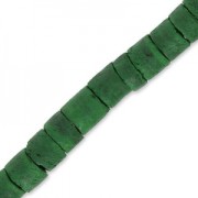 Heishi Coco beads 5 mm green x39 cm