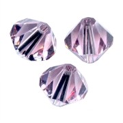 PureCrystal 5328 Crystal Bicones 4mm Light Amethyst x50