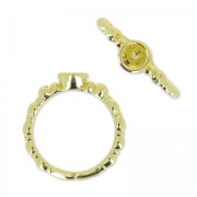Ring for cabochon 1028 4 mm - Size 49 - Gold x1