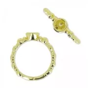 Ring for cabochon 1028 4 mm - Size 49 - Gold x1