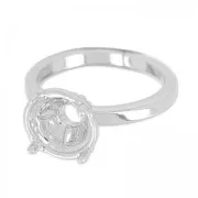 Ring for cabochon1028 8 mm rhodium   x1
