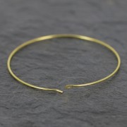 Creole to decorate 25mm x 0.7 mm rose Fine gold plated x2