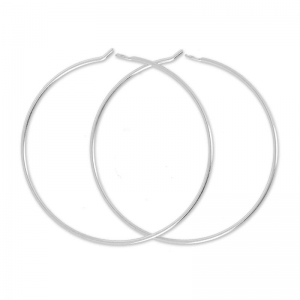 Creole to decorate 30mmx0.7 mm silver Tone x2