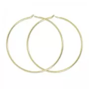 Hoop earrings 30 mm Fine gold plated x2