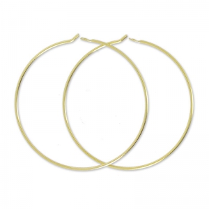 Hoop earrings 30 mm Fine gold plated x2