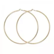 Creole to decorate 30mmx0.7 mm rose Fine gold plated x2