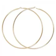 Creole to decorate 40mmx0.7 mm rose Fine gold plated x2