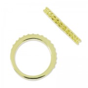 Ring with settings for 1028 cabochons 1.8mm size 52 gold tone x1|raw }}