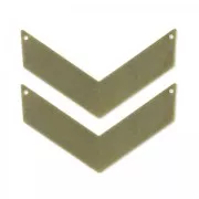 Zig zag spacer for necklace 50x28 mm bronze x2
