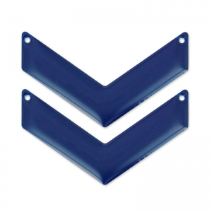 Spacer zigzag 2 holes epoxy enameled 50x28 mm Night blue x2