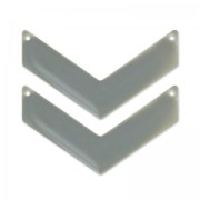Spacer zigzag 2 holes epoxy enameled 50x28 mm medium grey x2|raw }}
